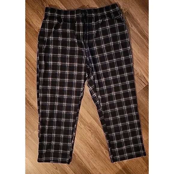 Nautica Mens Pajama Pants XXL Plaid Blue Fleece Elastic Waist Drawstring - Picture 1 of 10